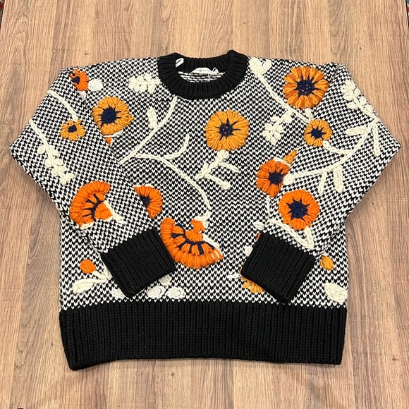 Tory Burch embroidered knit sweater new with tags - Picture 2 of 7